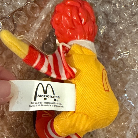 2002 Vintage McDonald's Ronald McDonald Plush Finger Puppet with hard Head - Picture 13 of 16